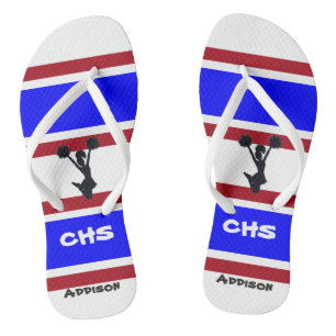 Flip Flops für personalisierte Red und Blue Cheer