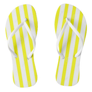 Flip Flops Gelb & Weiß Gestreift
