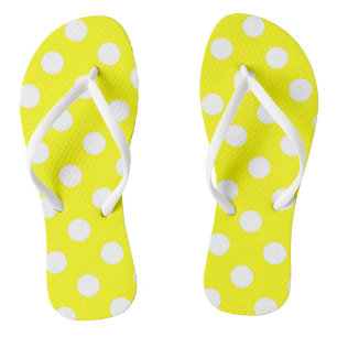 Flip Flops Gelb & Weiß Punkte