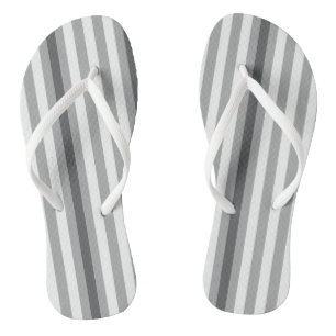 Flip Flops Grau-Weiß Gestreift