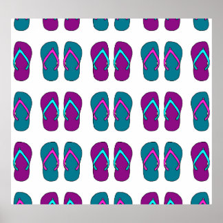 Flip Flops: Hellweiß Vintag. Poster