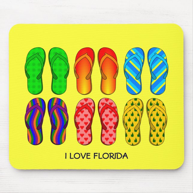 Flip Flops, "I Liebe Florida" Mousepad (Vorne)