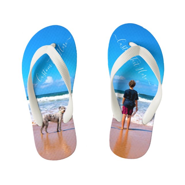 Flip Flops Ihres Foto Kids mit einem benutzerdefin (Fußbett)