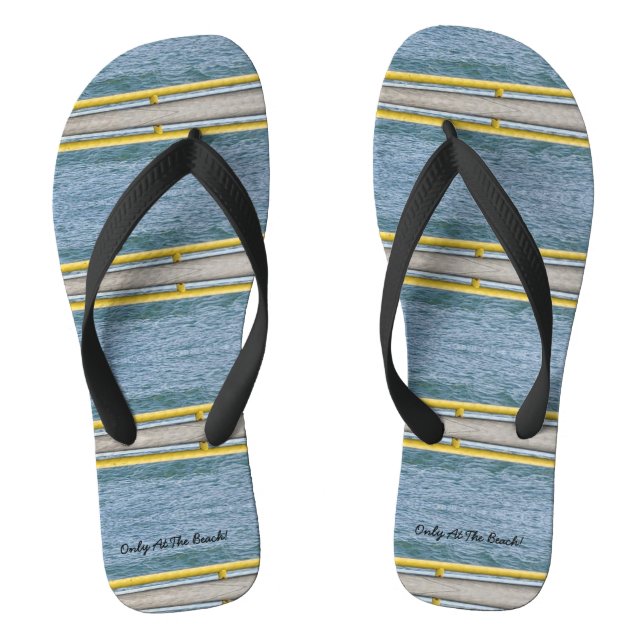 Flip Flops in blau und weiß (Fußbett)
