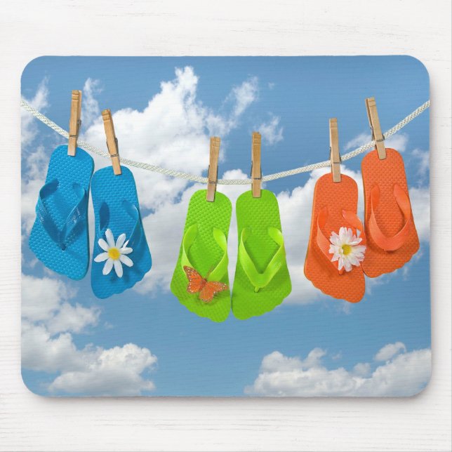 Flip-Flops in der Clothesline Mousepad (Vorne)