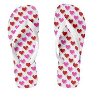 Flip Flops in Rosa und Rotes Herz