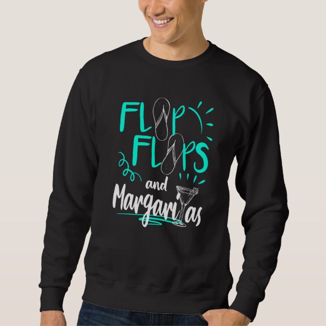 Flip Flops Margaritas Sommer Urlaub Strand Sweatshirt (Vorderseite)