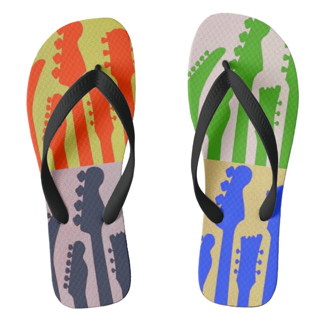 Flip Flops Mehrfarbiges Gitarrendesign (Fußbett)
