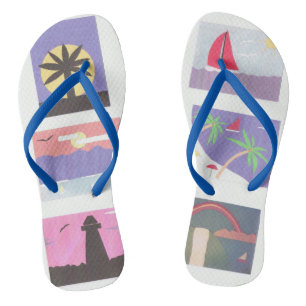 Flip Flops mit Beach Szenen Flip Flops