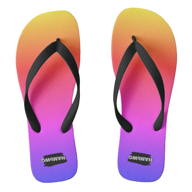 Flip-Flops mit glänzendem Regenbogenfarbdesign Flip Flops (Fußbett)