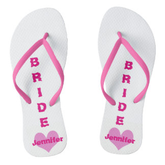 Flip Flops mit individuellem rosa Herzbrille