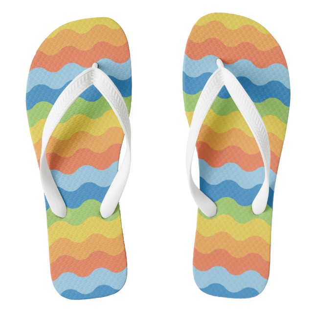 Flip Flops mit mehrfarbigen Waves (Fußbett)