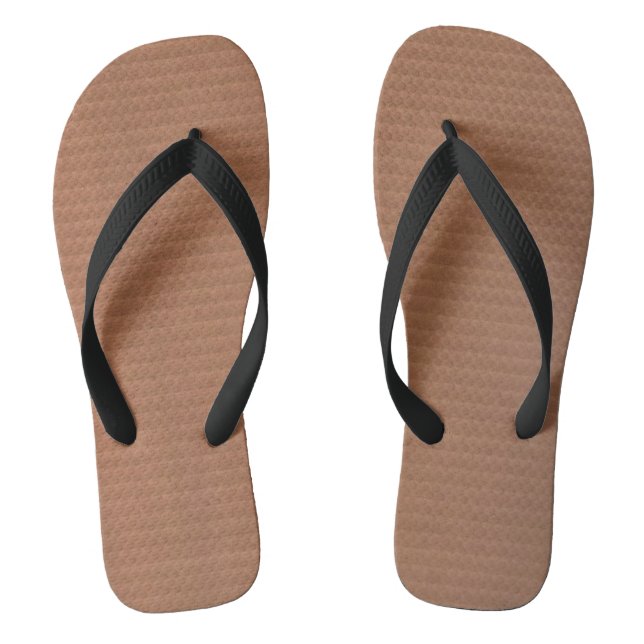 Flip-Flops mit schwarzen Gurten und hellbraunen So Flip Flops (Fußbett)