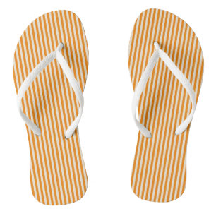 Flip Flops Orange & White Strip
