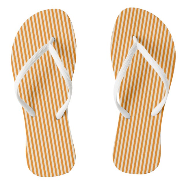 Flip Flops Orange & White Strip (Fußbett)