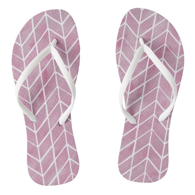 Flip Flops - Pink Stripe Pattern (Fußbett)