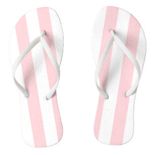 Flip Flops Pink & White Strip