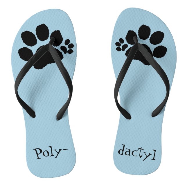 Flip Flops - Polydactylpaw-Prints (Fußbett)