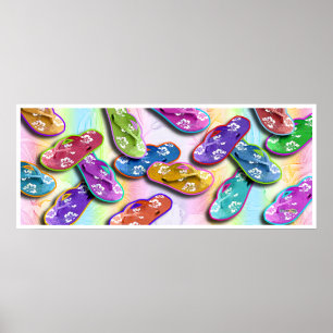 Flip Flops Pop Art Posters, Prints Poster