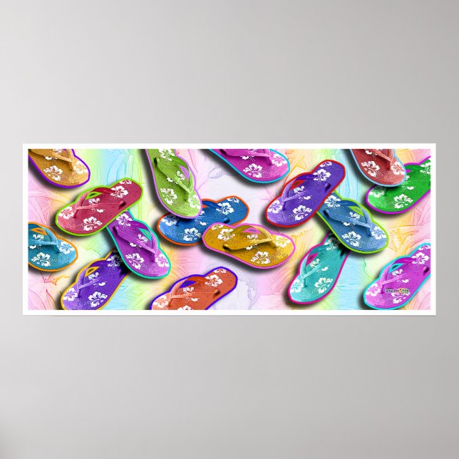 Flip Flops Pop Art Posters, Prints Poster (Vorne)