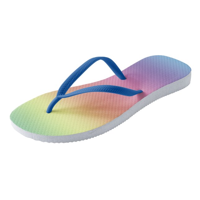 Flip Flops - Regenbogenstreifen (Schrägansicht)