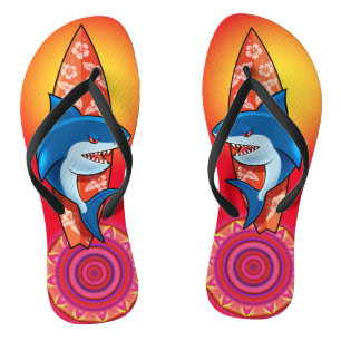 Flip Flops Shark surfen Hippy Boho Reds