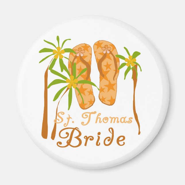 Flip Flops St. Thomas Bride Magnet (Vorne)