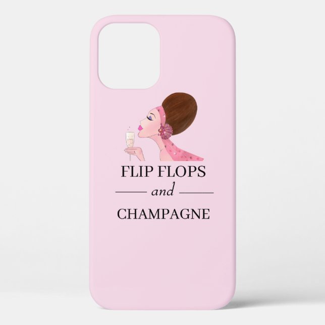 Flip Flops und Champagner Case-Mate iPhone Hülle (Rückseite)
