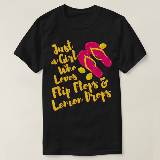 Flip Flops und Lemon Drops Summer Palms Lemon Drop T-Shirt (Design vorne)