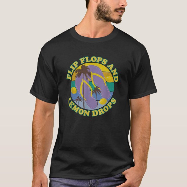 Flip Flops und Lemon Drops Summer Palms Lemon Drop T-Shirt (Vorderseite)