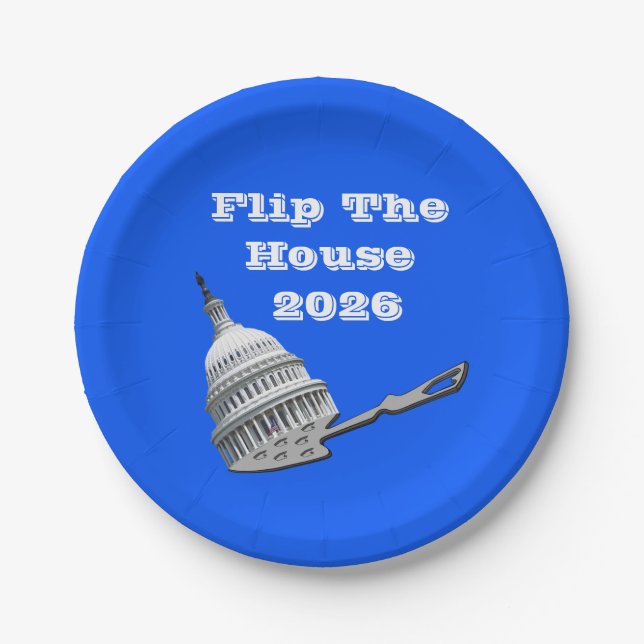 Flip The House Vote Blue 2026 Pappteller (Vorderseite)