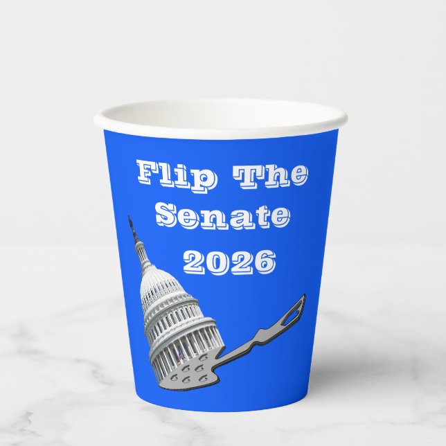 Flip The Senate Vote Blue 2026 Pappbecher (Vorderseite)