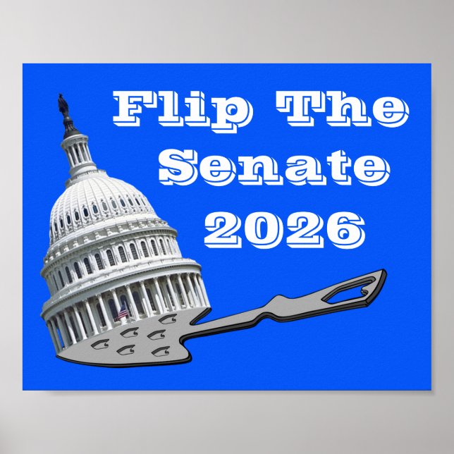 Flip The Senate Vote Blue 2026 Poster (Vorne)