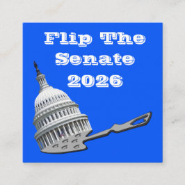Flip The Senate Vote Blue 2026 Quadratische Visitenkarte