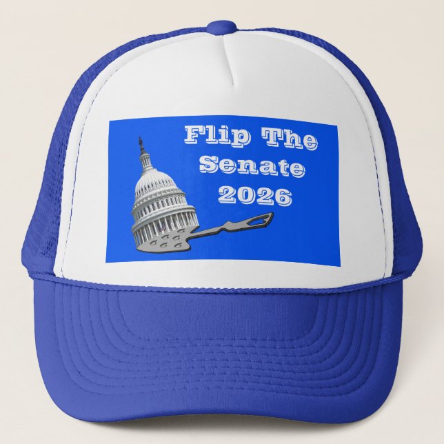 Flip The Senate Vote Blue 2026 Truckerkappe (Vorderseite)