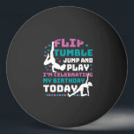 Flip Tumble Jump And Play Gymnastic girl Birthday Tischtennisball<br><div class="desc">Flip Tumble Jump And Play Gymnastic girl Birthday</div>