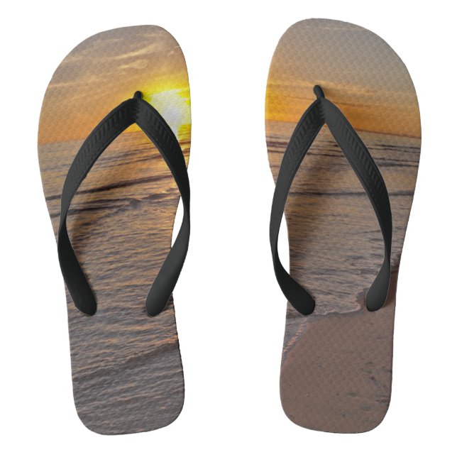 FlipFlops: Sonnenuntergang am Strand Flip Flops (Fußbett)