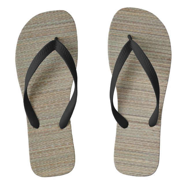 FlipFlops: Strohmatte Flip Flops (Fußbett)