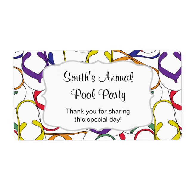 Flipflops Wasser Flasche Gefallen - anpassen Sie e (Vorne)