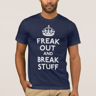 Flippen Sie heraus aus und brechen Sie T-Shirt