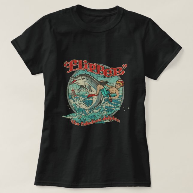 Flipper Der fabelhafte Dolphin 1964 T - Shirt (Design vorne)