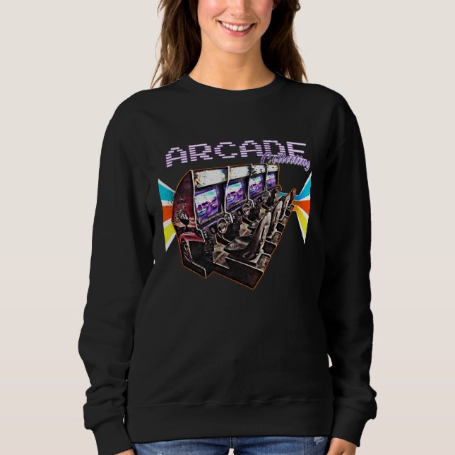 Flipper Pinball Retro-Spieler Arcade Automatenspie Sweatshirt (Vorderseite)
