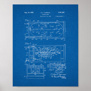 Flipperautomat-Spiel-Patent - Plan Poster