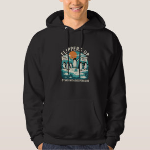 Flippern hoch Ich stehe mit Pinguinen Funny Reside Hoodie