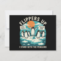 Flippern hoch Ich stehe mit Pinguinen Funny Reside