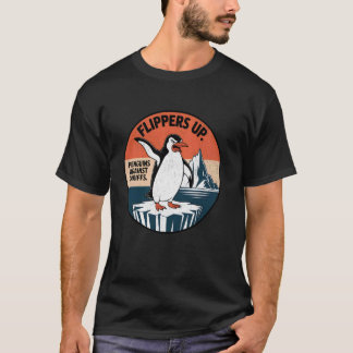 FLIPPERS UP Pinguine gegen Zölle - Lustiger Schutz T-Shirt