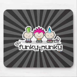 Flippig-Punky schwarzes Mousepad