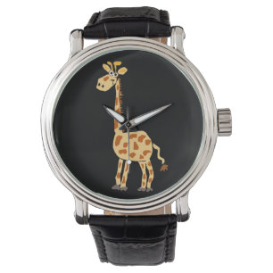 Flippige Giraffen-Kunst-Uhr Armbanduhr