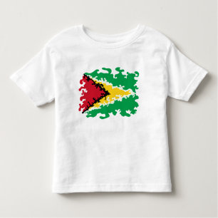 Flippige Guyana-Flaggen-Gewohnheit Kleinkind T-shirt
