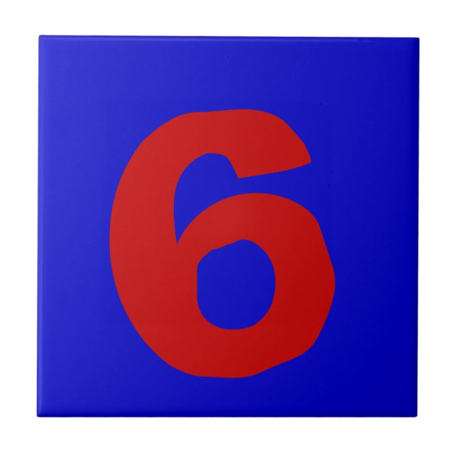 Flippige Hausnummern Fliese (Vorderseite)